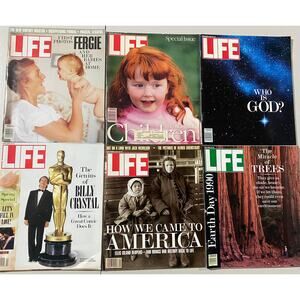 Life Magazine Vintage Lot of Six From 1990 Fergie Billy Crystal Earth Day etc